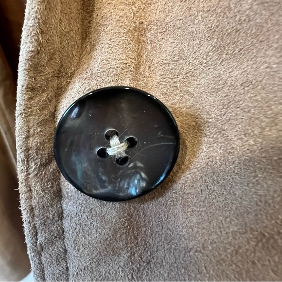 Vintage Western Open Front Super Soft Tan Suade Boho Jacket - Picture 11 of 17